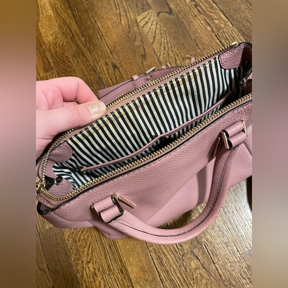 Mauve Kate Spade Satchel Purse with tassel - Picture 16 of 16